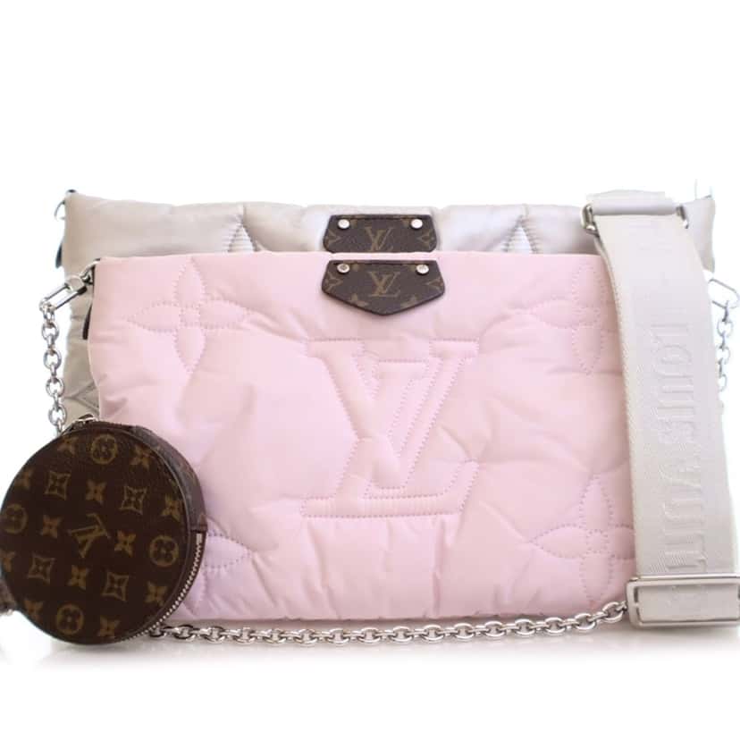 Louis Vuitton Monogram Econyl Pillow Maxi Multi Pochette Accessoires Silver Good condition - Front View