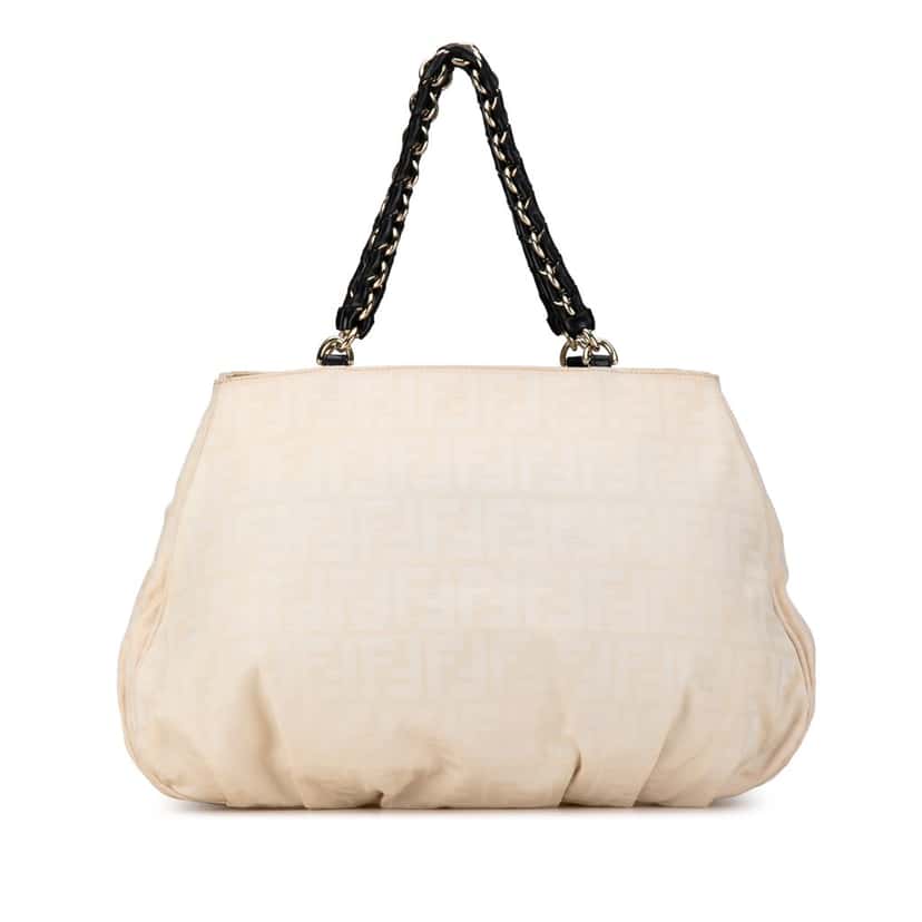Fendi Large Zucca Canvas Mia Tote Brown Canvas Good condition - Inside View