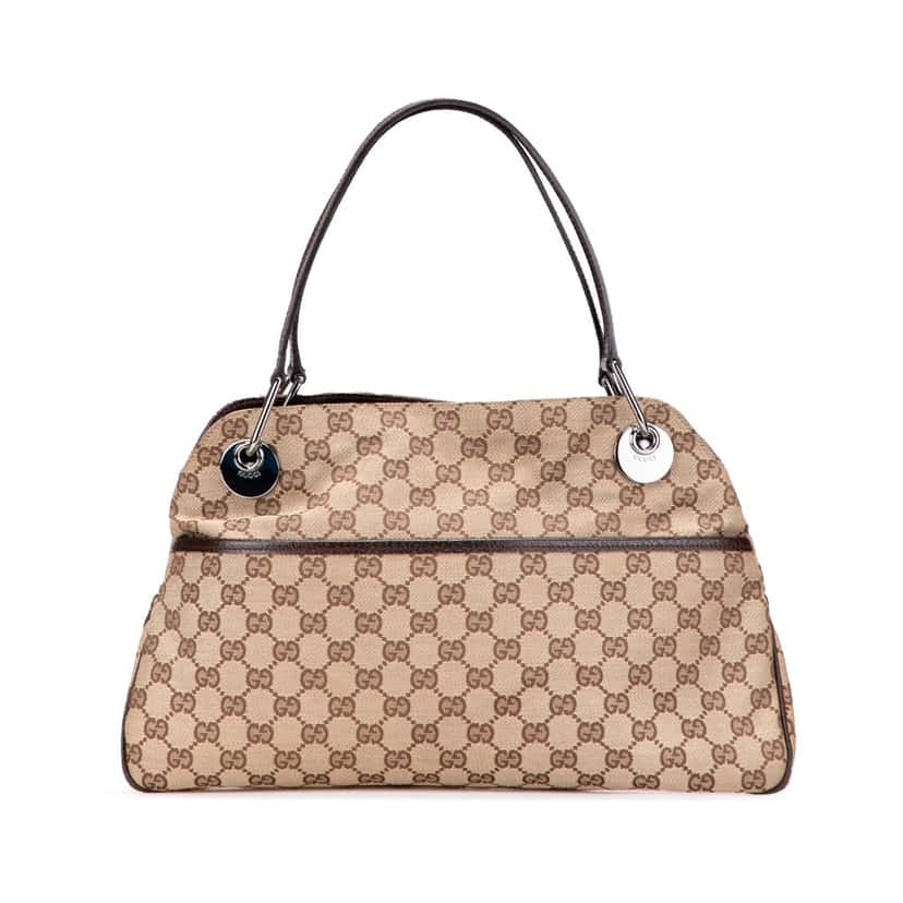 Gucci GG Canvas Eclipse Shoulder Bag Brown Canvas Good condition - Front View