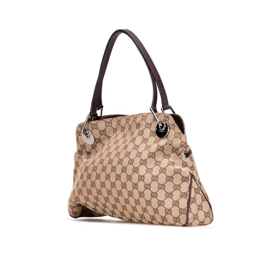 Gucci GG Canvas Eclipse Shoulder Bag Brown Canvas Good condition - Back View