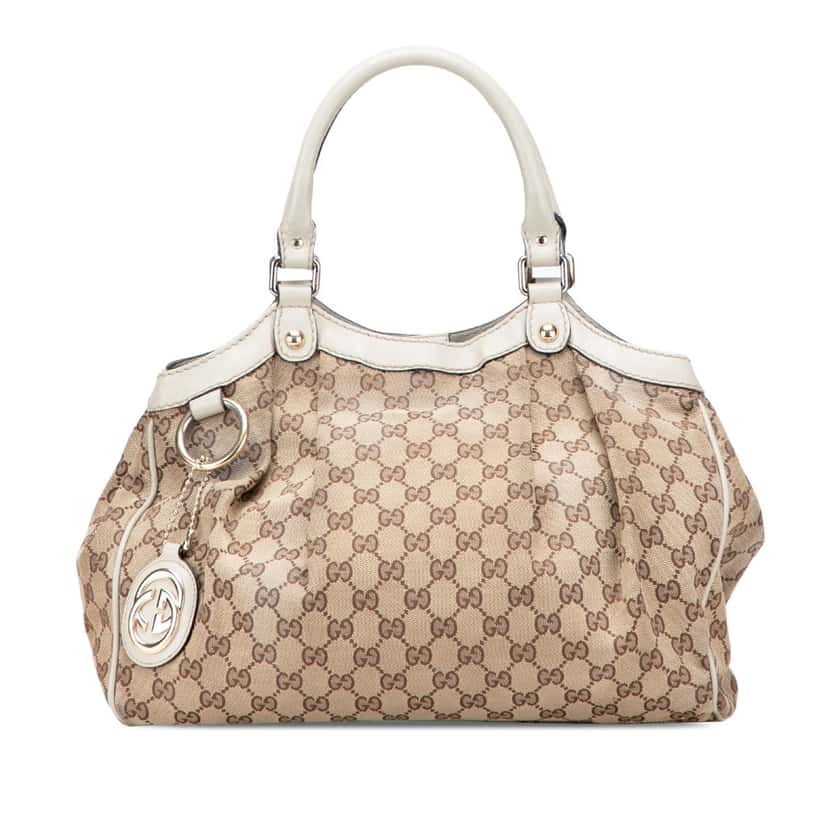 Gucci Medium GG Canvas Sukey Tote Brown Canvas Good condition - Front View