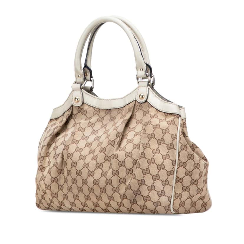 Gucci Medium GG Canvas Sukey Tote Brown Canvas Good condition - Back View
