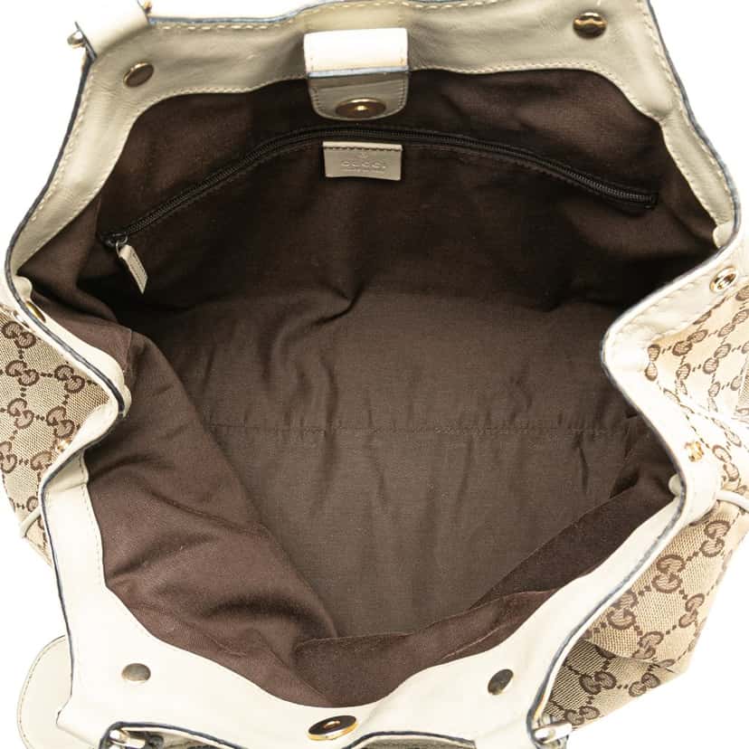 Gucci Medium GG Canvas Sukey Tote Brown Canvas Good condition - Model View