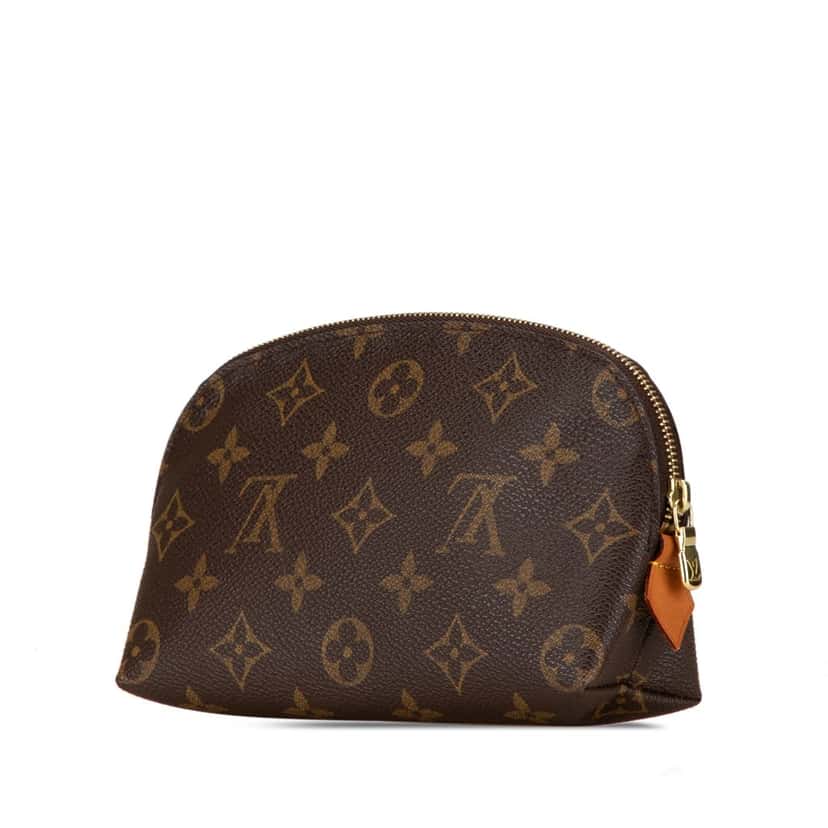 Louis Vuitton Monogram Cosmetic Pouch Brown Canvas Good condition - Back View