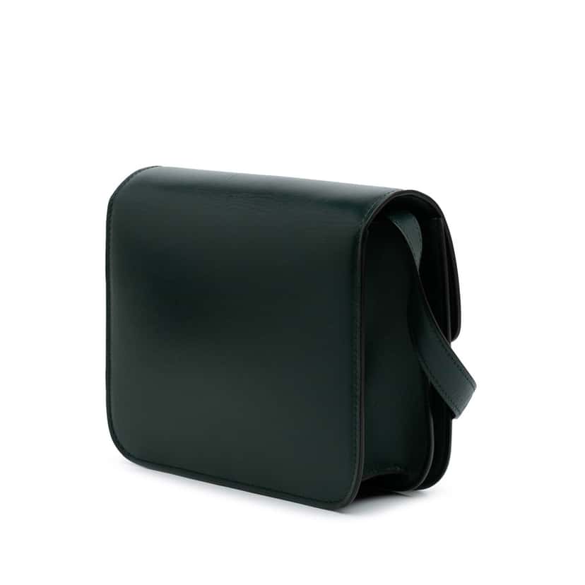 Celine Teen Calfskin Classic Box Green Leather Good condition - Back View