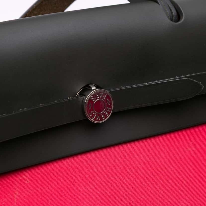 Hermès Toile Herbag Zip 39 Pink Canvas Good condition - Box View