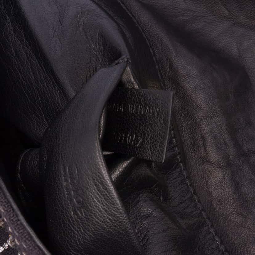 Chloé Crystal Embellish Canvas Clutch Black Canvas Good condition - Box View