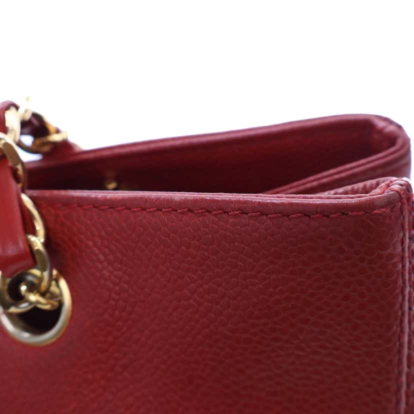 Chanel Caviar Supermodel Shoulder Bag Red Leather Good condition - Box View