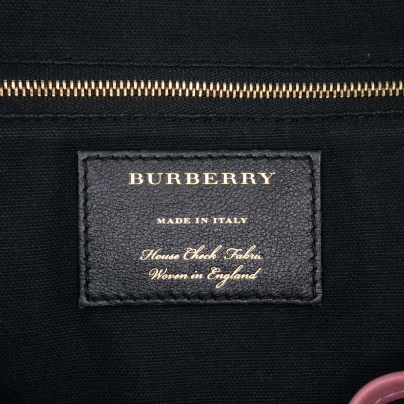 Burberry Small Leather Trimmed House Check Canvas Bridle Orchard Satchel Brown Canvas Good condition - Box View