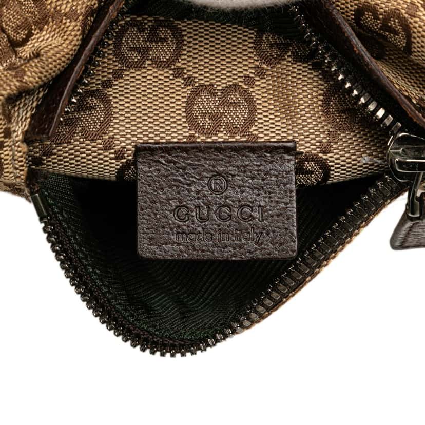 Gucci GG Canvas Double Pocket Belt Bag Brown Canvas Good condition - Box View