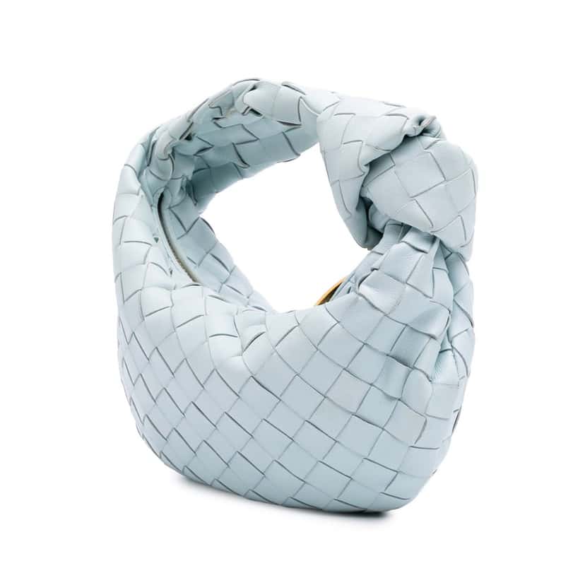 Bottega Veneta Mini Nappa Intrecciato Jodie Blue Leather Good condition - Back View