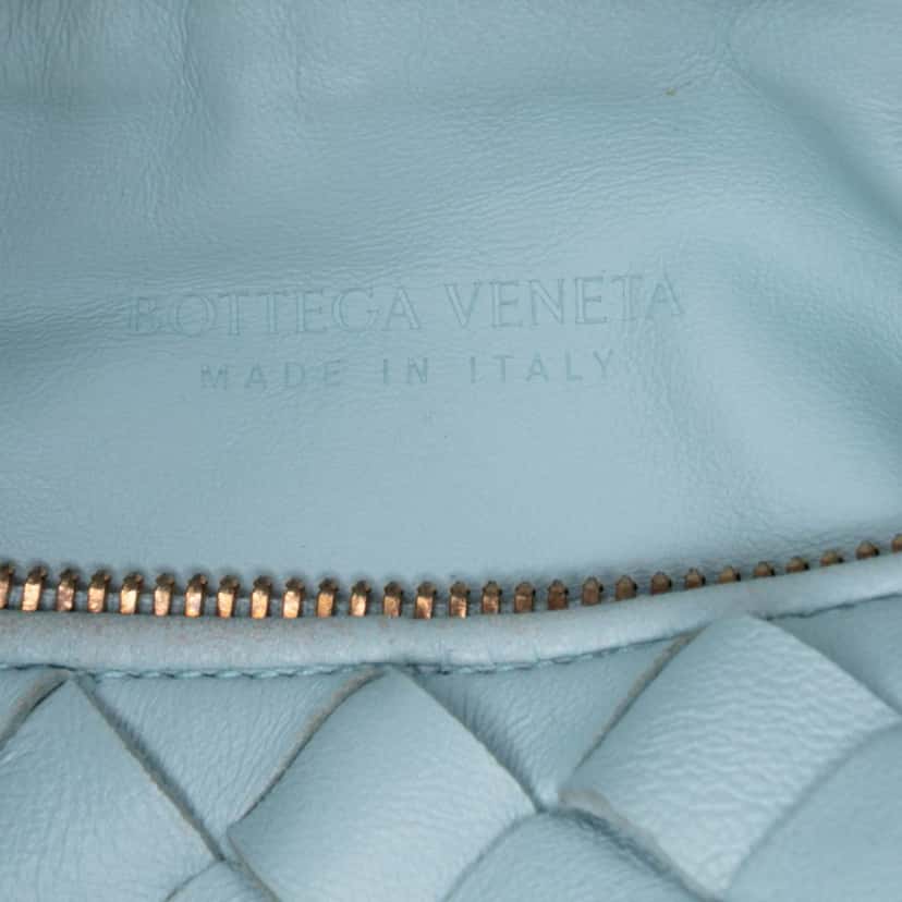 Bottega Veneta Mini Nappa Intrecciato Jodie Blue Leather Good condition - Box View