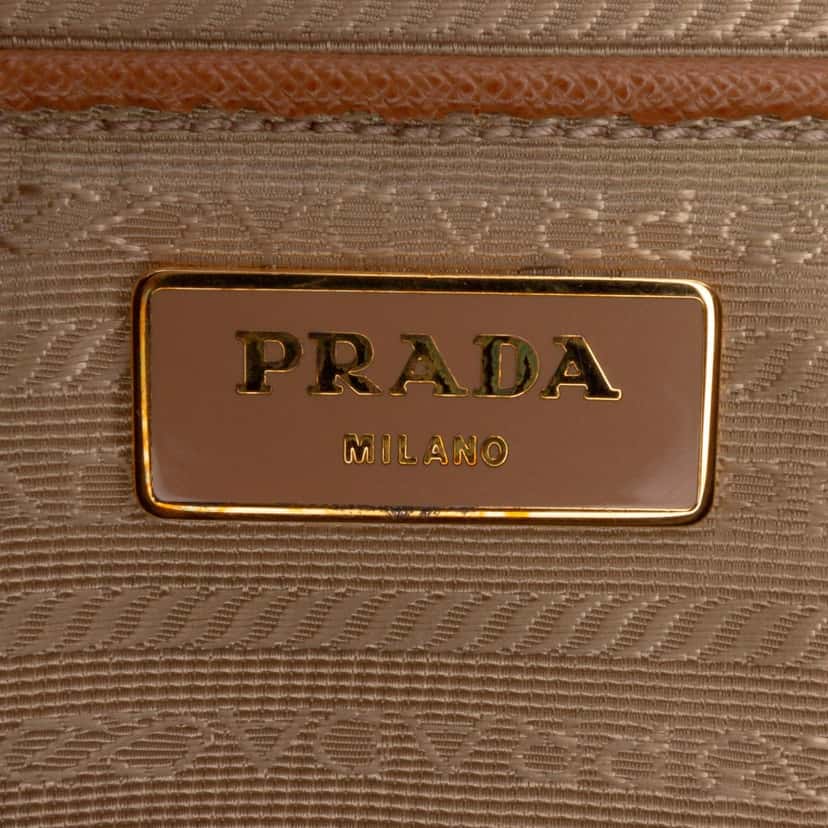 Prada Large Saffiano Lux Galleria Double Zip Satchel Brown Leather Good condition - Box View