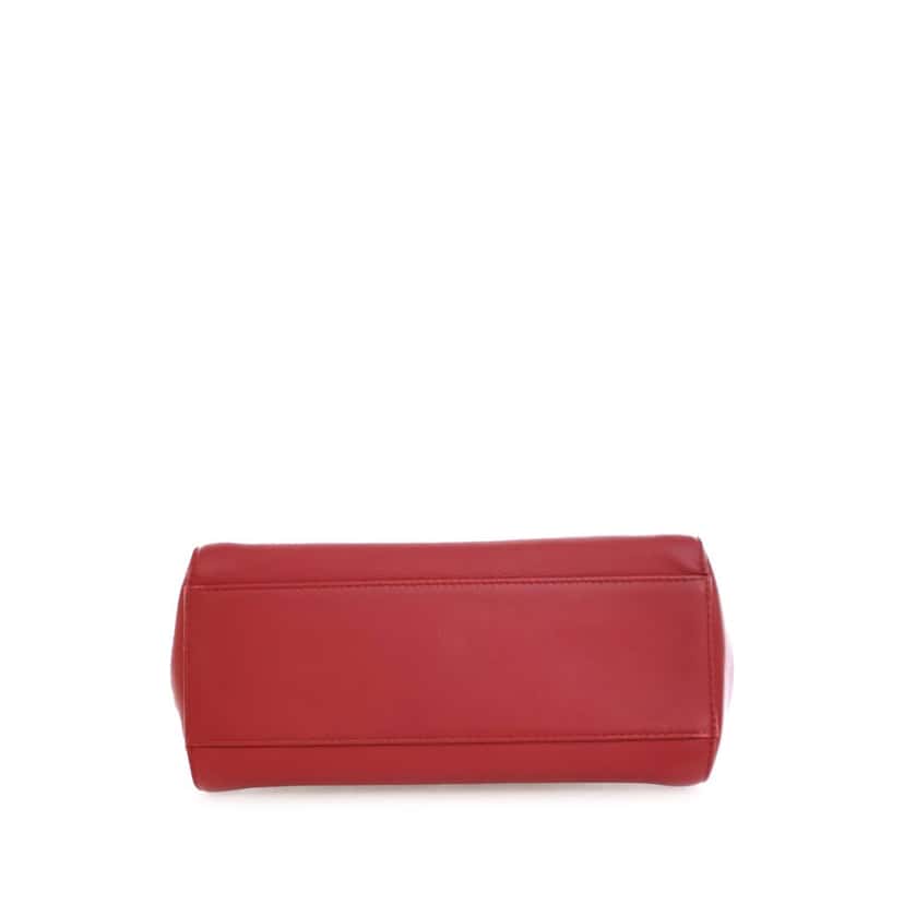 Fendi Mini Leather Flowerland Peekaboo Satchel Red Leather Good condition - Inside View