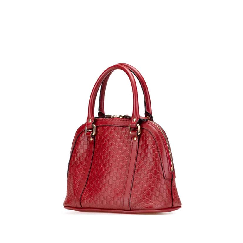 Gucci Mini Microguccissima Dome Satchel Red Leather Very good condition - Back View