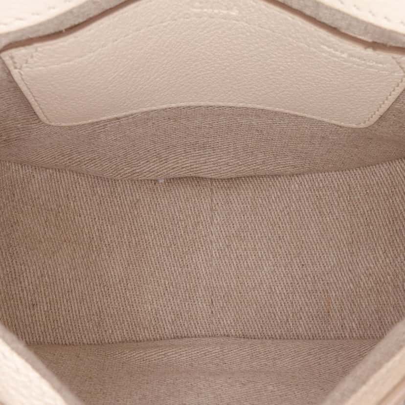 Chloé Small Perforated Grained Calfskin Marcie Saddle Crossbody White Leather Good condition - Model View