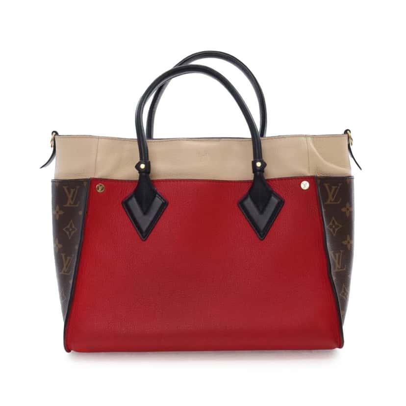 Louis Vuitton Monogram On My Side MM Red Leather Good condition - Box View