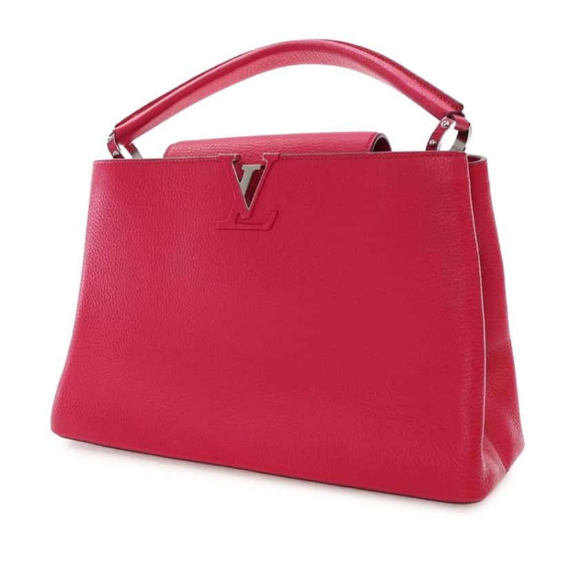 Louis Vuitton Taurillon Capucines MM Red Leather Good condition - Inside View