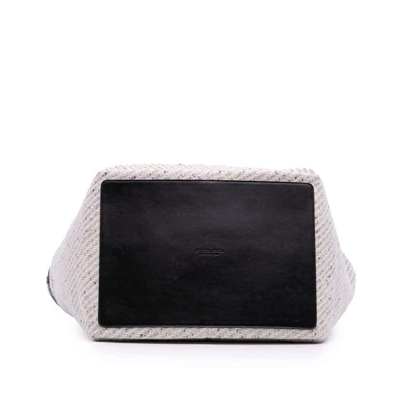 Bottega Veneta Large Wool and Calfskin Flip Flap Tote Grey Wool Good condition - Inside View