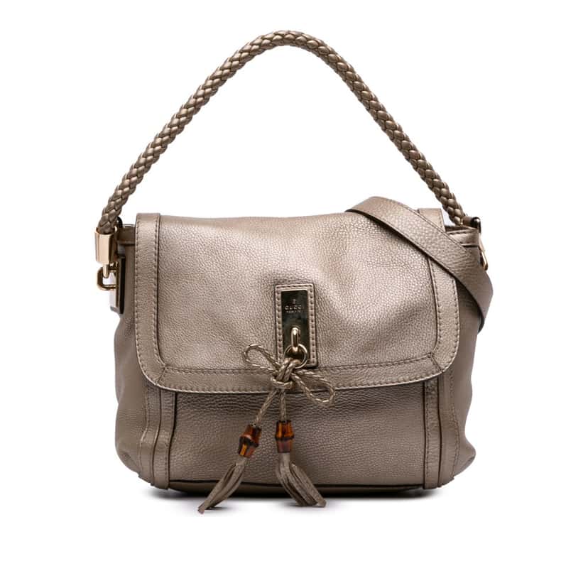 Gucci Leather Bella Satchel Gold Leather Good condition - Front View