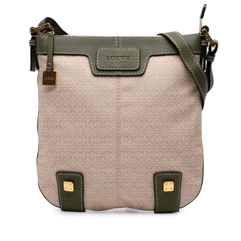 Loewe Anagram Canvas New Road Crossbody Brown Canvas Very good condition - Front View
