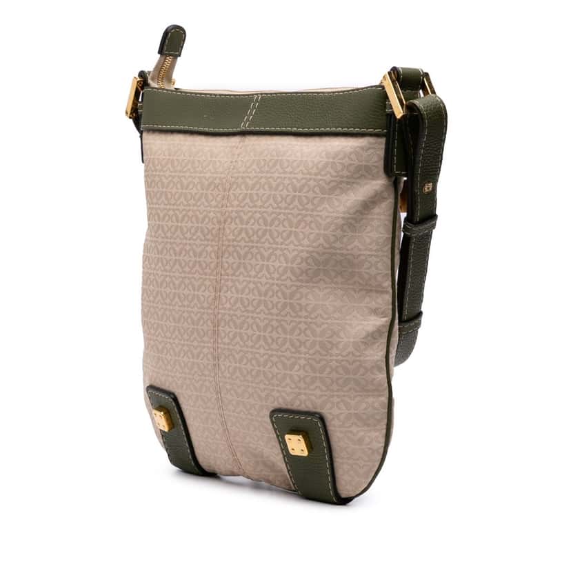 Loewe Anagram Canvas New Road Crossbody Brown Canvas Very good condition - Back View