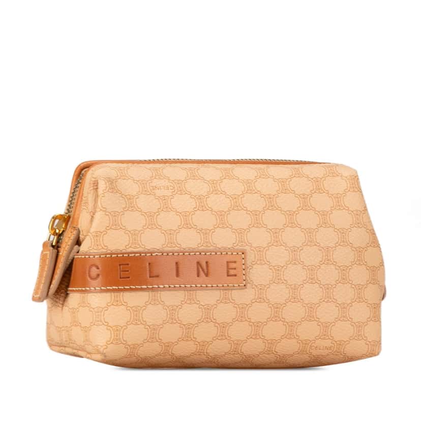 Celine Macadam Pouch Brown Canvas Good condition - Back View