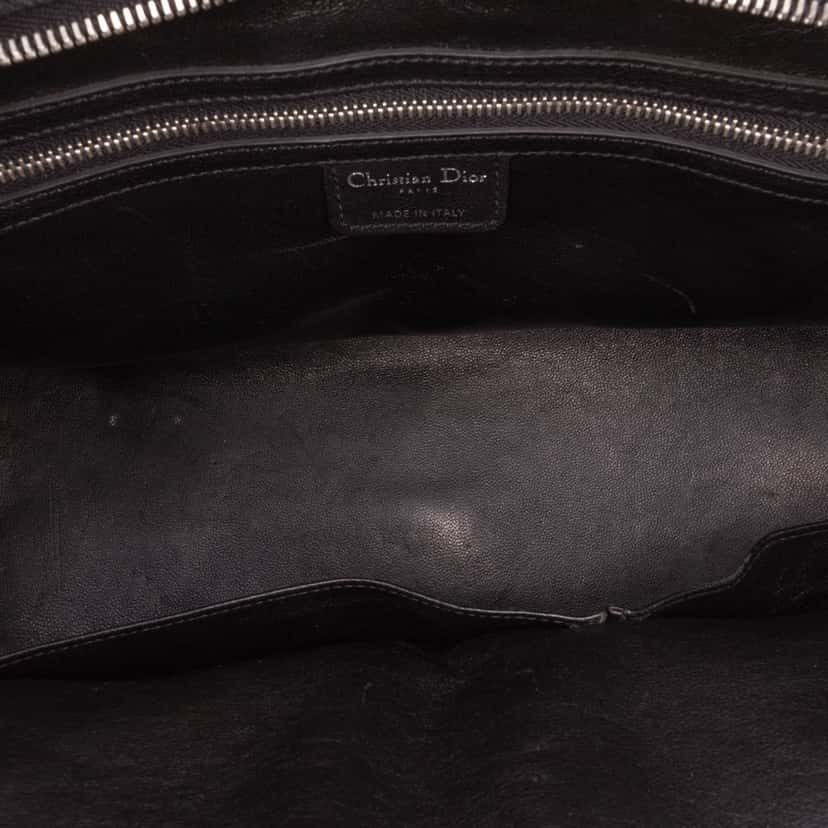 Dior Large Calfskin My Dior Frame Handbag Black Leather Good condition - Model View
