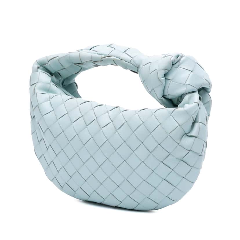 Bottega Veneta Mini Nappa Intrecciato Jodie Blue Leather Good condition - Back View