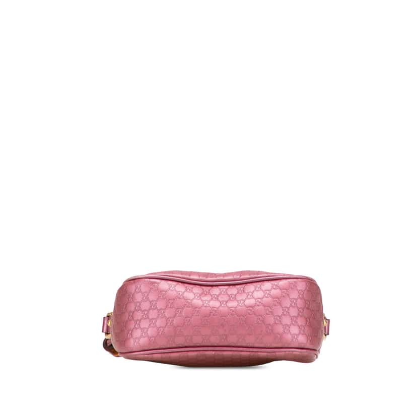 Gucci Metallic Microguccissima Sunshine Disco Camera Bag Pink Leather Good condition - Inside View