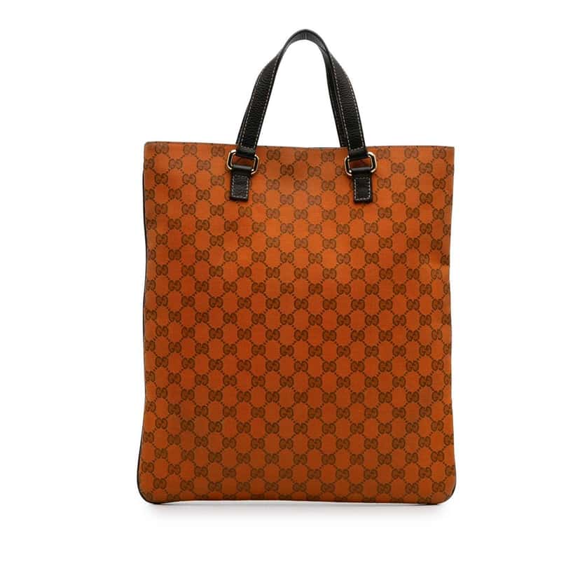 Gucci GG Canvas Tote Orange Canvas Good condition - Front View