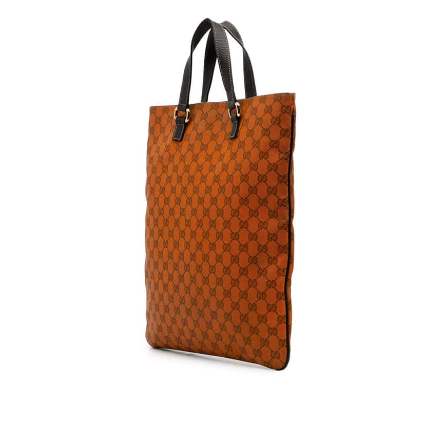 Gucci GG Canvas Tote Orange Canvas Good condition - Back View