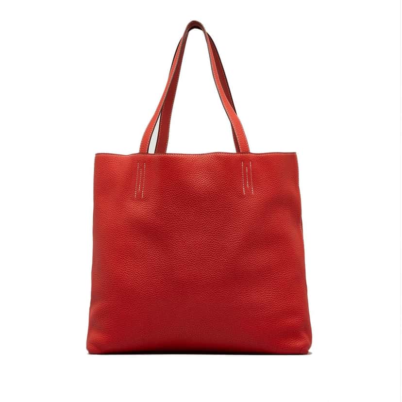 Hermès Clemence Double Sens 36 Red Leather Good condition - Front View