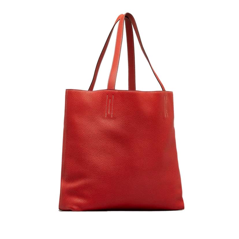 Hermès Clemence Double Sens 36 Red Leather Good condition - Back View