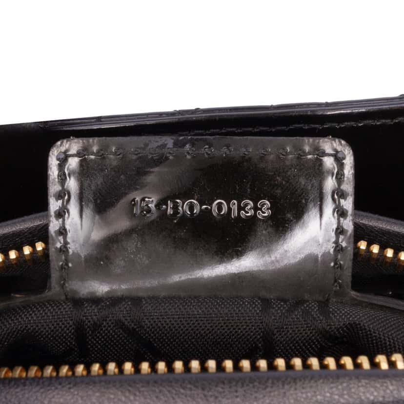 Dior Medium Patent Cannage Lady Dior Black Leather Good condition - Box View