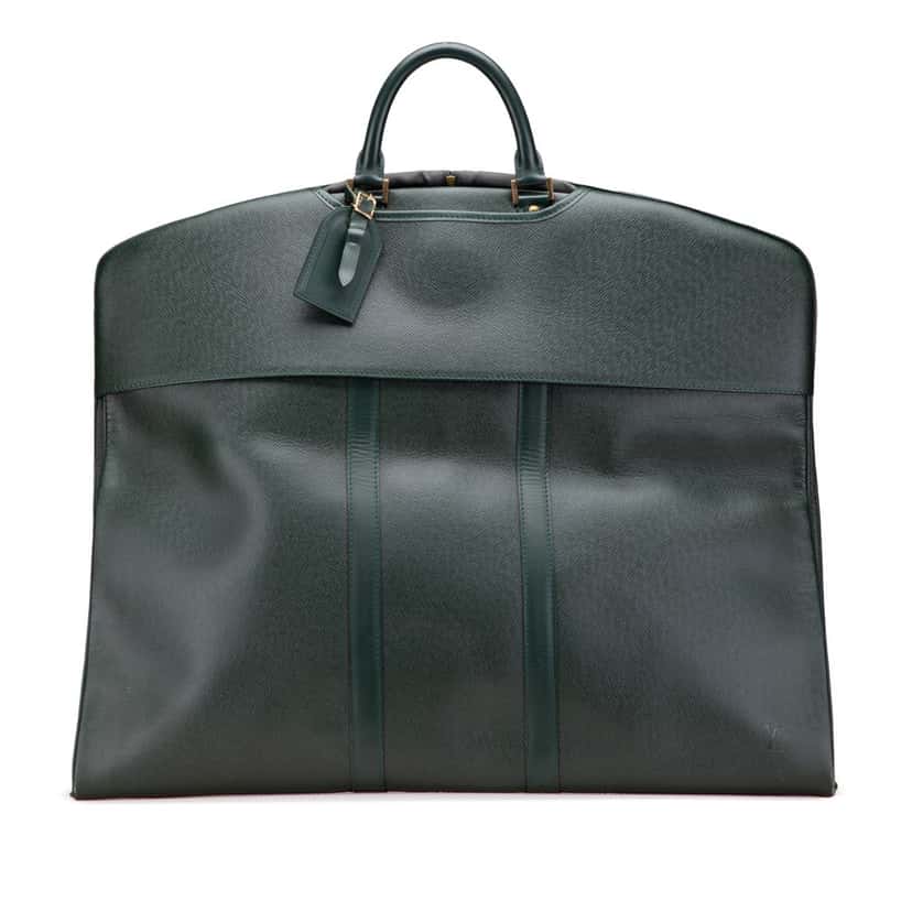 Louis Vuitton Taiga Housse Bering Garment Cover Green Leather Good condition - Front View