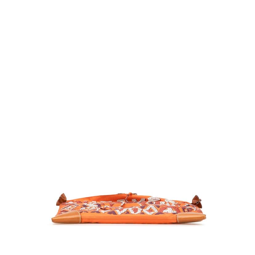 Hermès Silk and Barenia Kelly En Perles Silky City 33 Orange Silk Good condition - Inside View