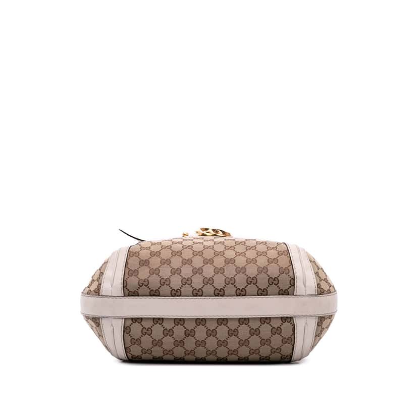 Gucci Medium GG Canvas Running Satchel Brown Canvas Good condition - Inside View