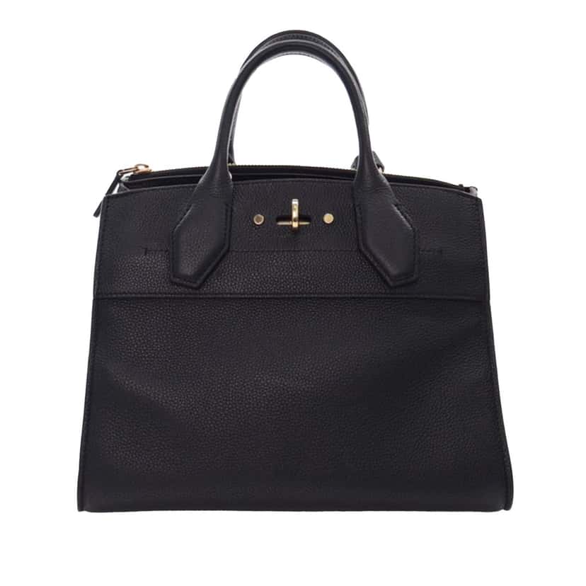 Louis Vuitton Taurillon City Steamer PM Black Leather Good condition - Front View