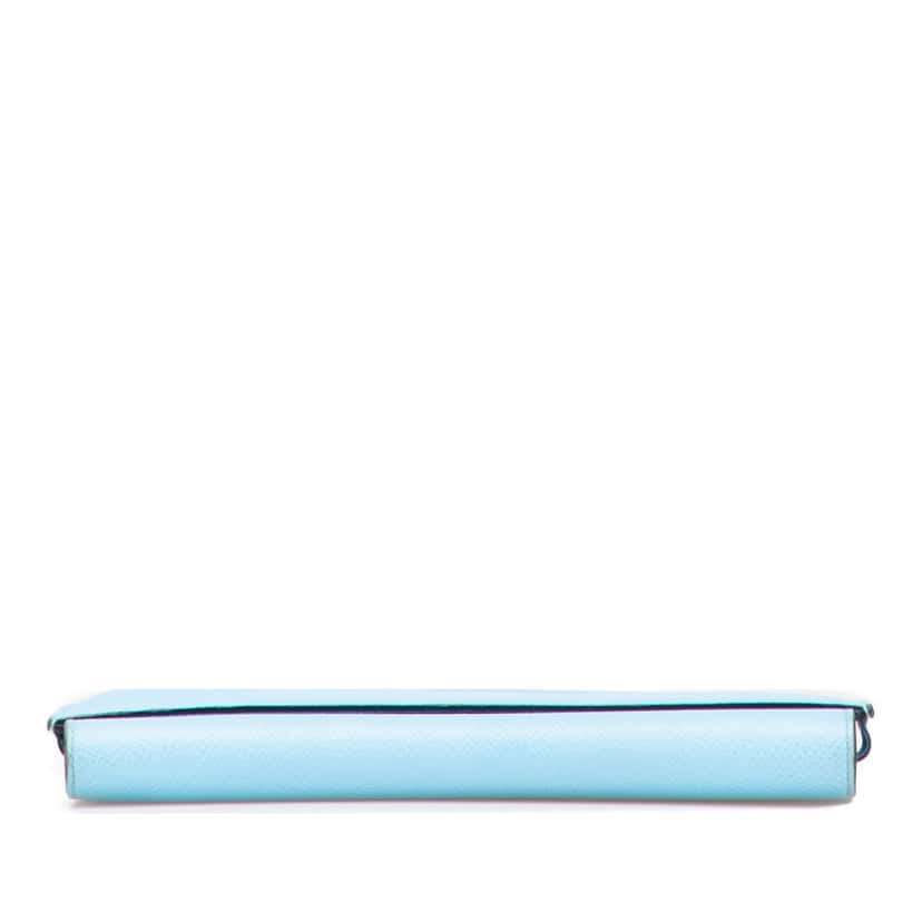 Hermès Epsom Passant Long Wallet Blue Leather Good condition - Inside View
