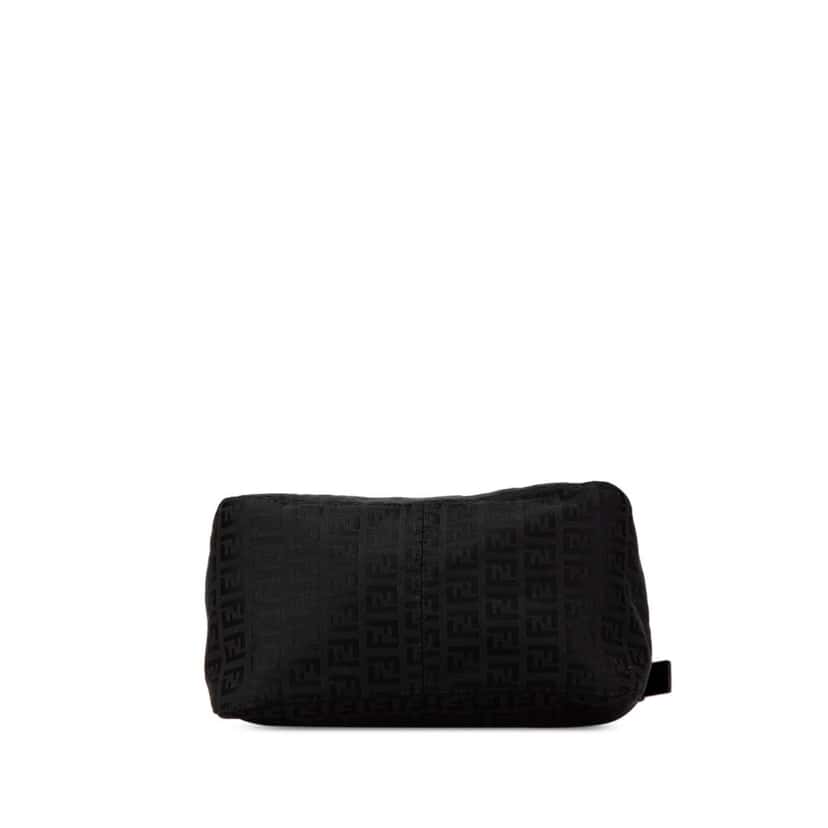 Fendi Zucchino Canvas Double Flap Mamma Black Canvas Good condition - Inside View