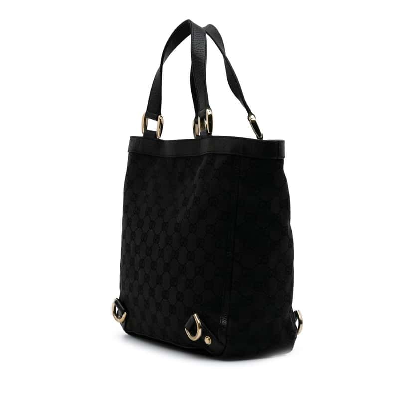 Gucci GG Canvas Abbey D Ring Tote Black Canvas Good condition - Back View