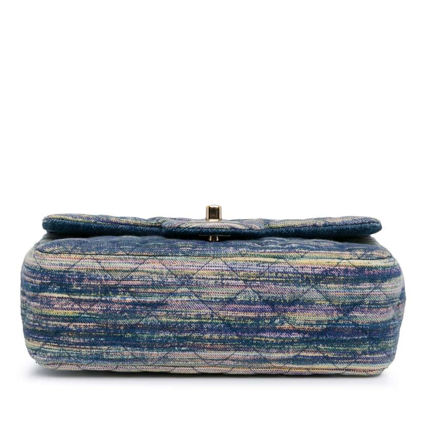Chanel Mini Rectangular Multicolor Classic Denim Single Flap Blue Denim Good condition - Model View