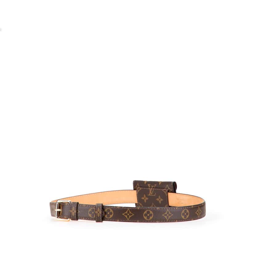 Louis Vuitton Monogram Ceinture Pochette Solo Brown Canvas Good condition - Back View