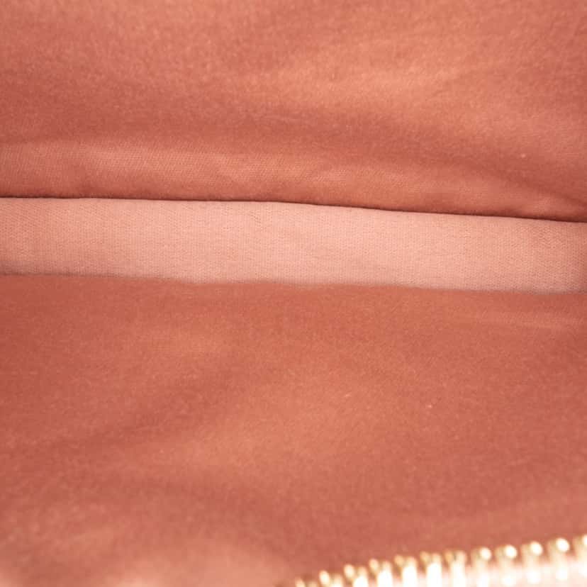 Miu Miu Goatskin Madras Moon Print Double Zip Crossbody Pink Leather Good condition - Box View