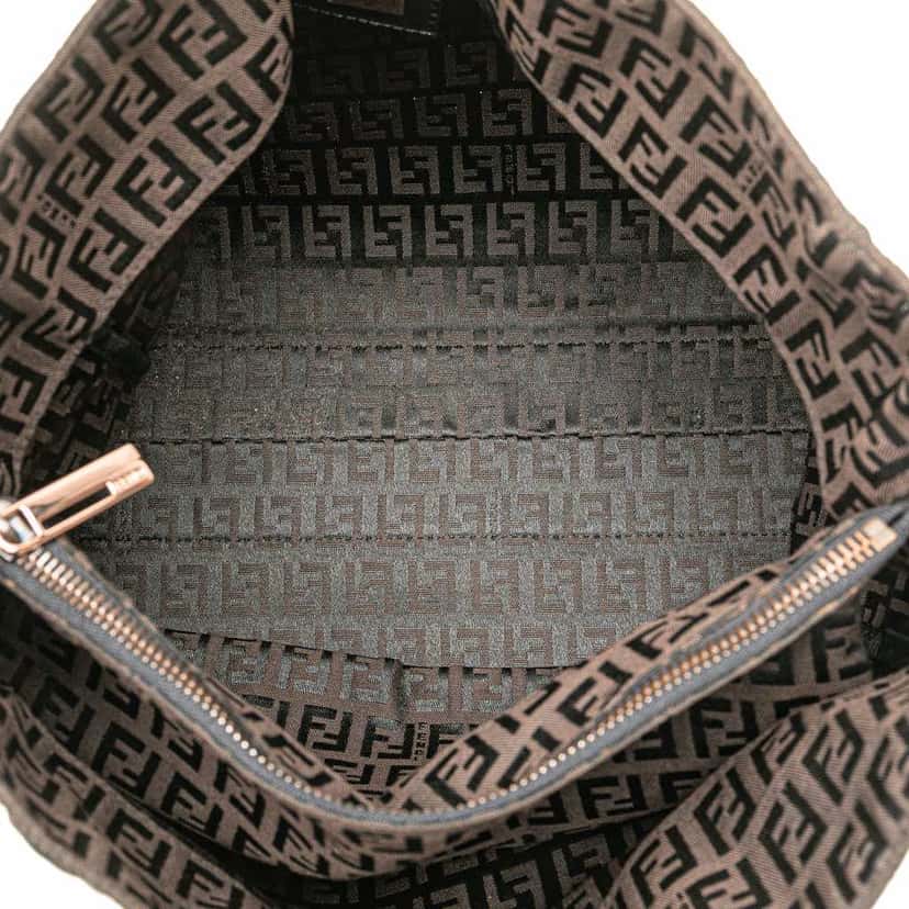 Fendi Zucchino Canvas Tote Brown Canvas Good condition - Model View