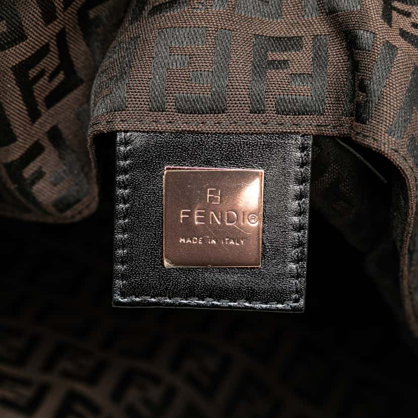 Fendi Zucchino Canvas Tote Brown Canvas Good condition - Box View