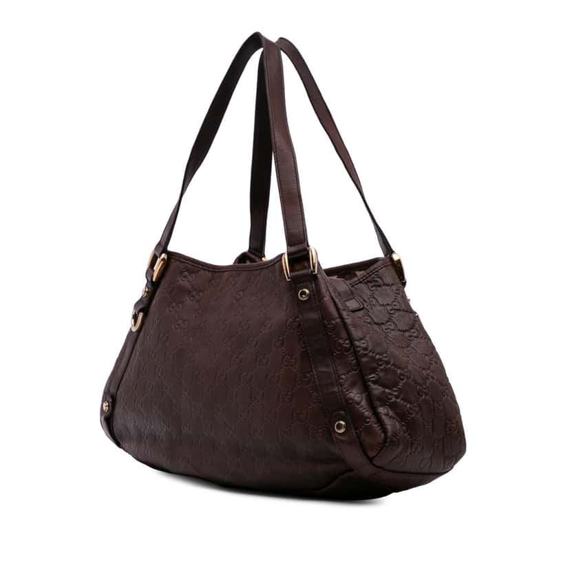 Gucci Guccissima Abbey D Ring Tote Brown Leather Good condition - Back View