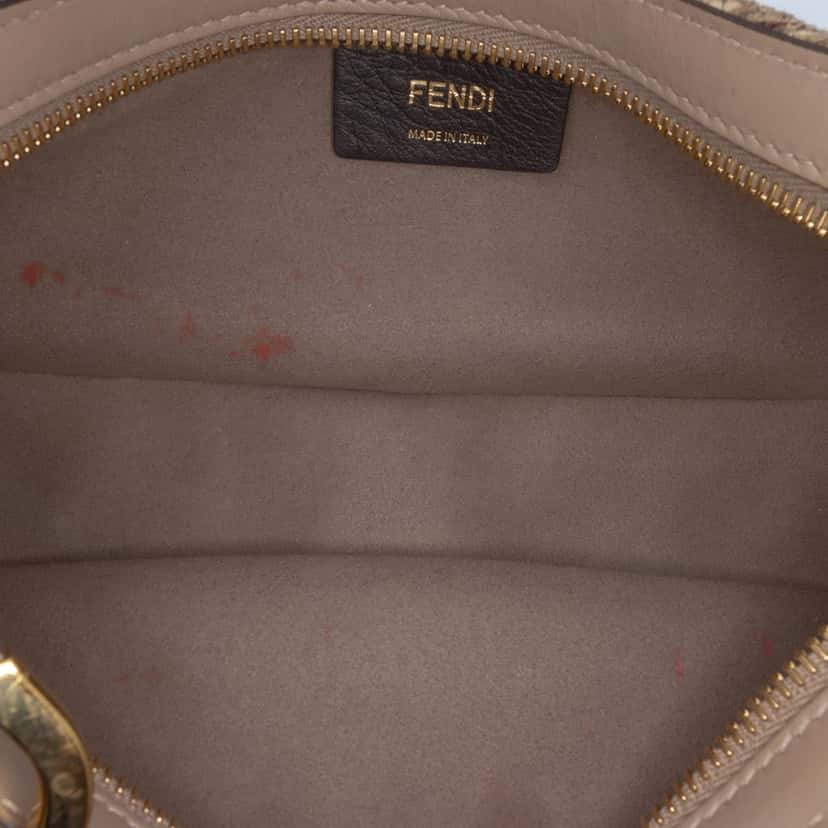 Fendi Zucca Chenille OLock Swing Satchel Brown Wool Good condition - Model View