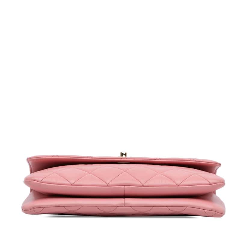 Chanel Medium Lambskin Trendy CC Flap Pink Leather Good condition - Inside View
